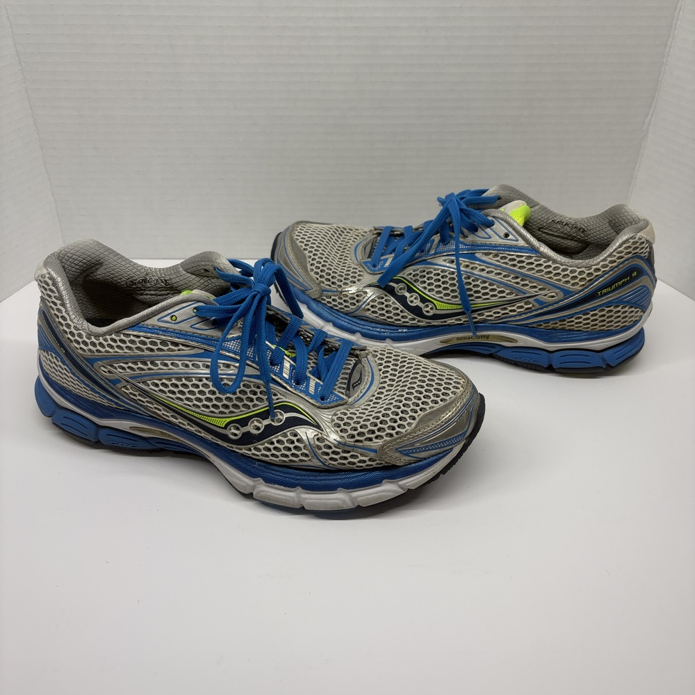 Saucony Triumph 9 Running Shoes Women’s 9.5 Blue Mesh Athletic Sneakers